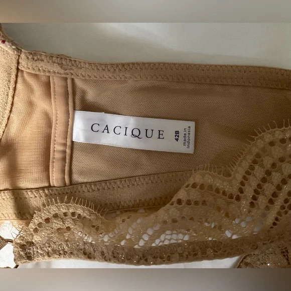 Cacique Tan Lace Underwire Bra - Picture 4 of 5